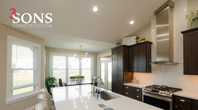 Kitchen and island Photo